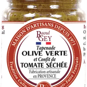 TAPENADE OLIVES VERTES ET CONFITS DE TOMATES SECHÉES 90GR
